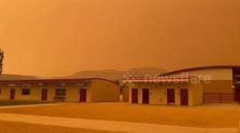 Wildfires turns sky orange in California