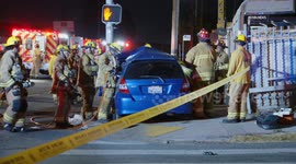 USA: El Sereno Two Critical in Extrication Crash