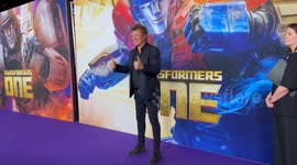 Richard Wilkins attends the Australian Premiere of Transformers One red carpet
