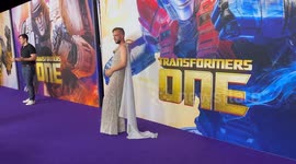 Jamie Azzopardi attends the Australian Premiere of Transformers One red carpet