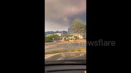 Video shows Airport Fire smoke billowing in view from restaurant in Mission Viejo
