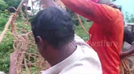 India: Fire department rescues man from well in southern India