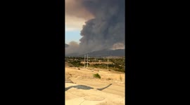 Wildfire burns near Mission Viejo, California