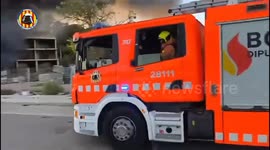 Spain: The Provincial Consortium of Firefighters of Valencia intervened yesterday in the fire of a building abandoned under construction in Sagunto
