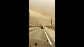 Smoke, ash from Line Fire fill High Desert skies, California