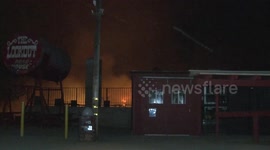 Overnight Footage from the Airport Fire