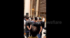 Over 3000 passengers stuck in airport overnight after flying drone cause flights to be delayed and cancelled