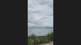 Taal Volcano belches gas causing volcanic smog