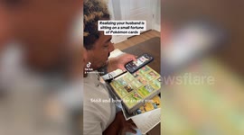 Woman shocked by husband's $5k Pokémon card collection