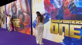 Jessica Ferguson attends the Australian Premiere of Transformers One red carpet