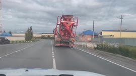 Drunk cement mixer driver crashes during police chase