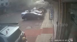 Explosion decimates shop following gas leak in northeastern China