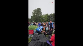 'There's Always One!' - Festival security gives drunk guy a 'lift' out of the venue
