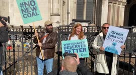 “A huge victory” - climate activists celebrate outside the High Court in London as they win coal mine case