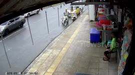 Out-of-control pick-up truck crashes into row of shops