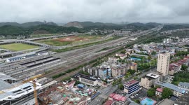 China: Anqing-Jiujiang High-speed Railway Lushan Station Construction