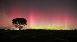 Stunning aurora shimmers in sky above Northern Ireland