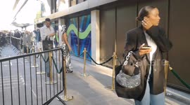 Leigh-Anne Pinnock walks in an incredibly noisy dress as she departs the Chet Lo catwalk show