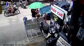 Taxi crashes into tourist on Thai island Phuket