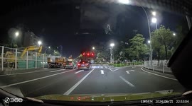 Car accident at intersection in Guangdong, China