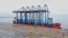Chinese-made harbor cranes arrive at Cameroon mega port