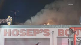 USA: Hollywood Auto Shop Catches Fire Again