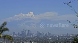 Watch time-lapse video of the California bridge fire in San Bernardino county