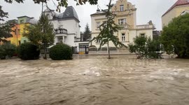Heavy rainfall caused flooding in Lower Austria / Austria / Europe on September 15, 2024.