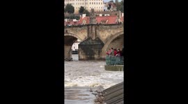 Flood defences erected in Prague as heavy rains hits Czech Republic