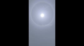 Bright ring of light around the Sun; sun halo occurred in south india