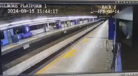 Lightning strikes train station causing explosion amid typhoon Bebinca