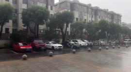 China: Typhoon Bebika Hit Shanghai, China