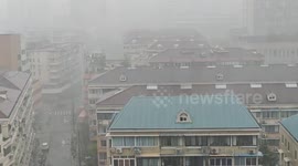 China: Typhoon Bebika Hit Shanghai
