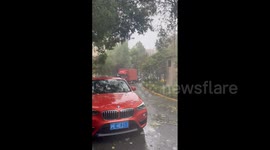 China: Typhoon Bebinca Makes Landfall In Shanghai, Gusty Winds Disrupt Travel