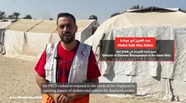 The PRCS has established around 29 shelters to provide housing for displaced families in Gaza