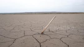 Water crisis: Lake in Greece disappears after severe drought and record-breaking temperatures leaving behind cracked earth
