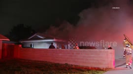 United States: Fatal House Fire in Los Angeles With Interview On Camera