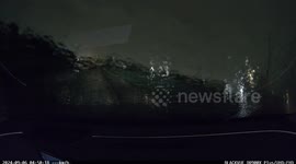 Empty Nissan Totaled By Train