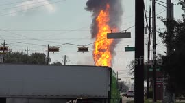 USA: La Porte Pipeline Fire at Industrial Plant