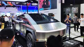 China: Tesla Booth at 2024 CIFTIS in Beijing