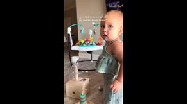 Daughter’s excitement overflows as she sees dad returning home from the office