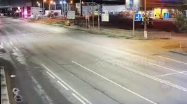 Russia: Out-Of-Control Double-Decker Bus Smashes Through Red Light And Shoves Cars Off Road