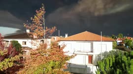Drone footage captures huge smoke cloud from fire in Albergaria, Portugal