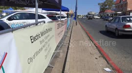 Electric vehicle exhibition in Namibia spotlights climate change, environmental protection
