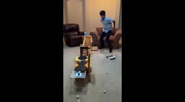 A compilation of trickshots that get increasingly more impressive.