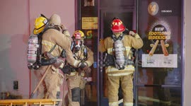 USA: West Adams Subway Sandwich Shop Catches Fire