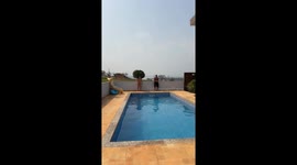 Instant Karma During Swimming Race