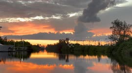 Marina Sunset Reflection in Dania Beach