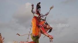 India: Devotees immerse idols in the last day of India's elephant god festival