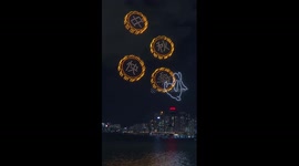 Spectacular drone show captured as Hong Kong celebrates Mid-Autumn Festival
